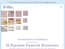 Tablet Screenshot of hparsons.com.au